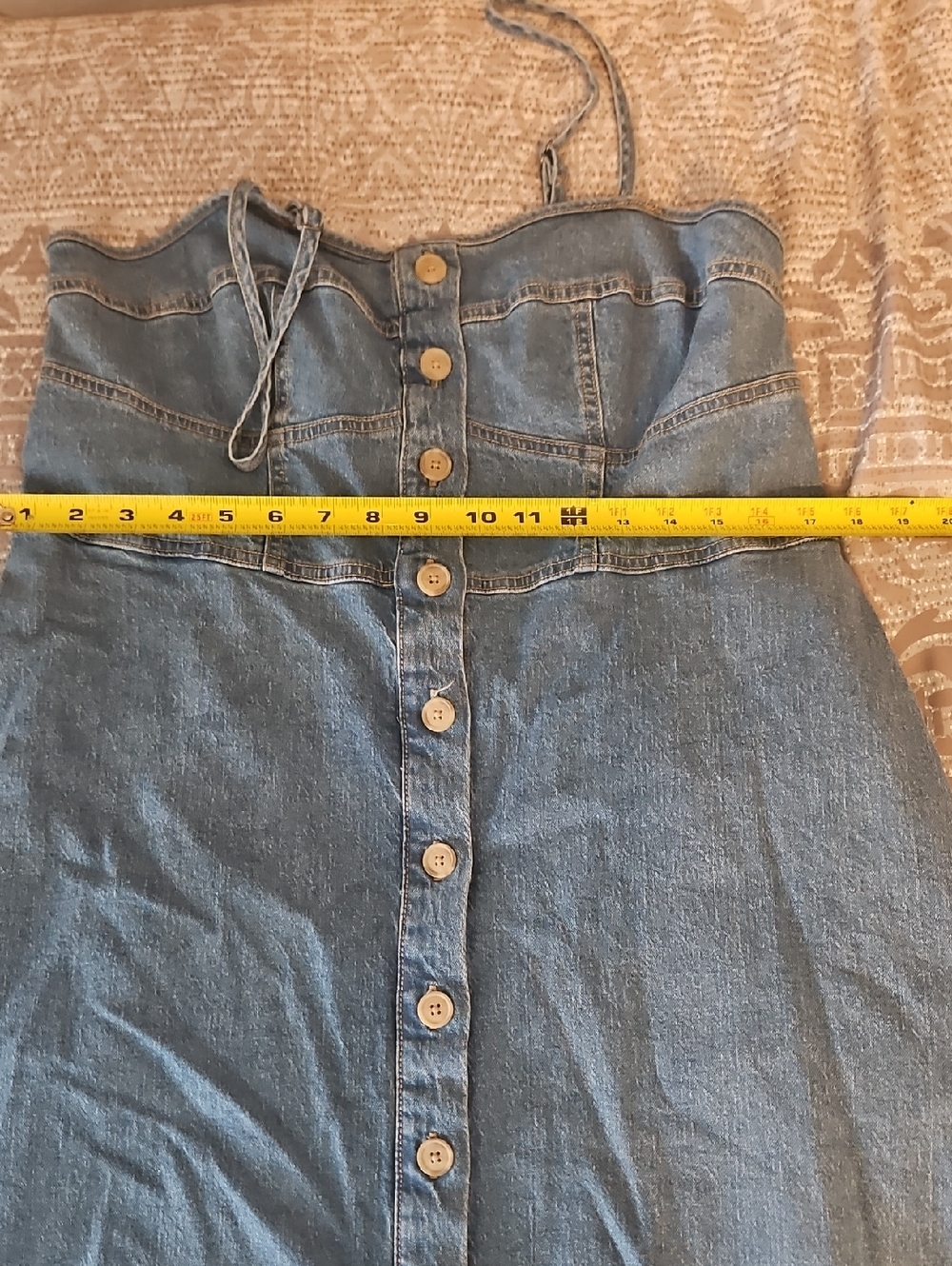NWOT Universal Thread Blue Denim Button-Front Midi Dress - Picture 9 of 12
